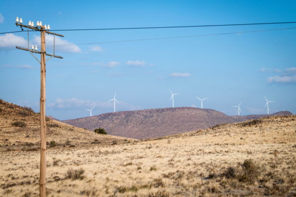 DE AAR, EMTHANJENI - 26 August 2021 - Wind farm between Philipstown and De Aar
Photo: Bram Lammers