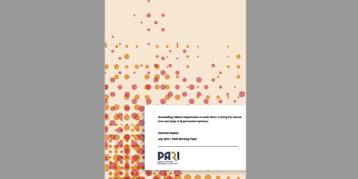Working Paper | Remodelling Cabinet Departments in South Africa