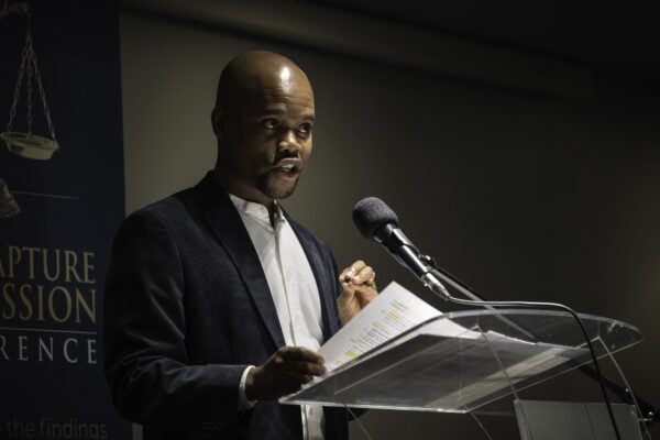 Johannesburg 20220915 - Welcome & Panel 4 - State Capture Commission Conference, UJ campus
Photo: Bram Lammers
