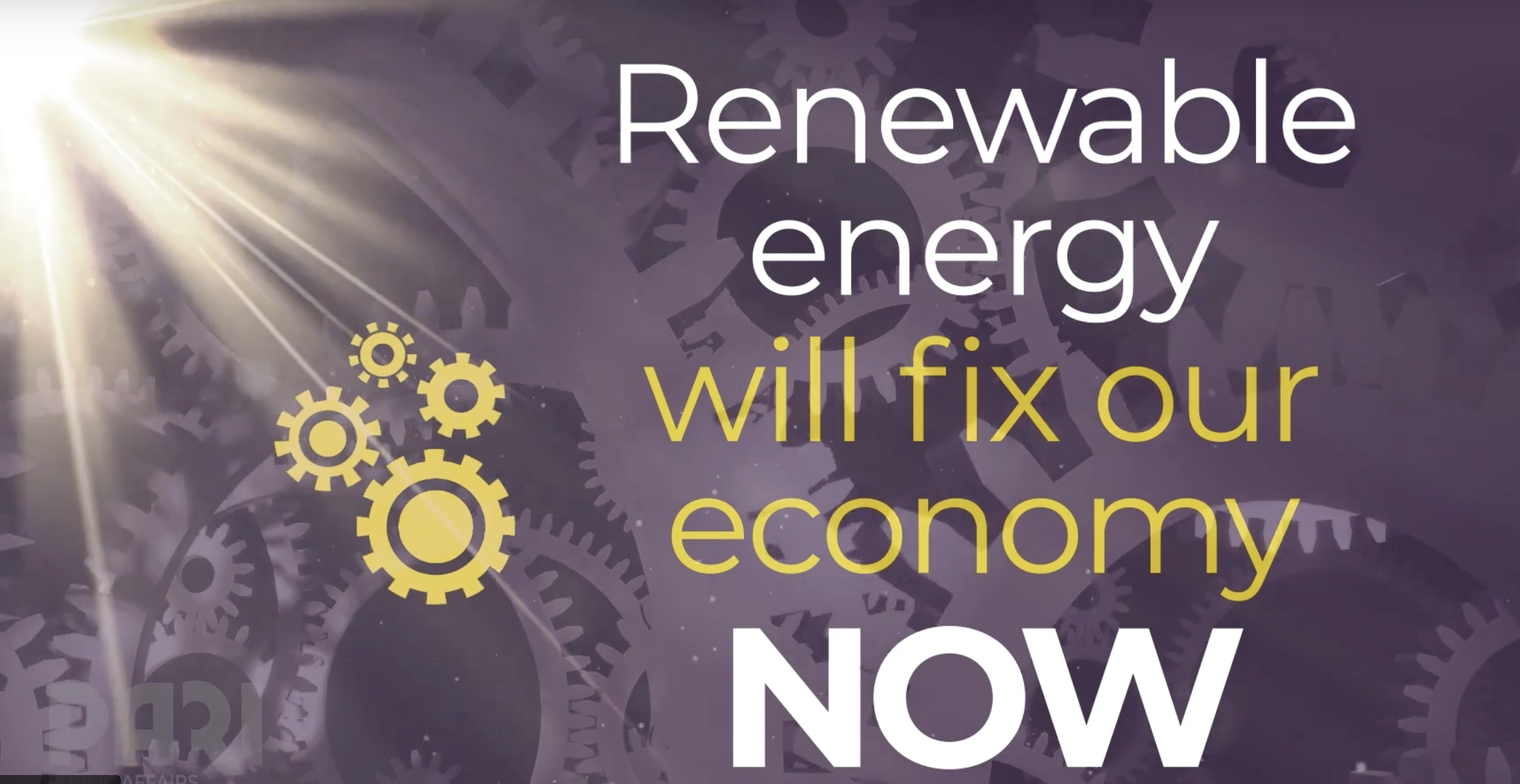 Watch | Renewable energy will fix our economy now