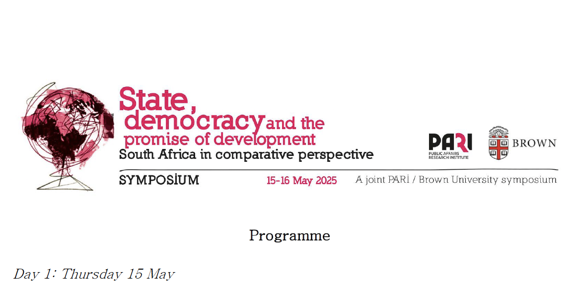 Symposium | State, Democracy and the Promise of Development: South Africa in comparative perspective