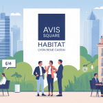 Illustration agence moderne Lyon, square habitat - lyon rené cassin avis