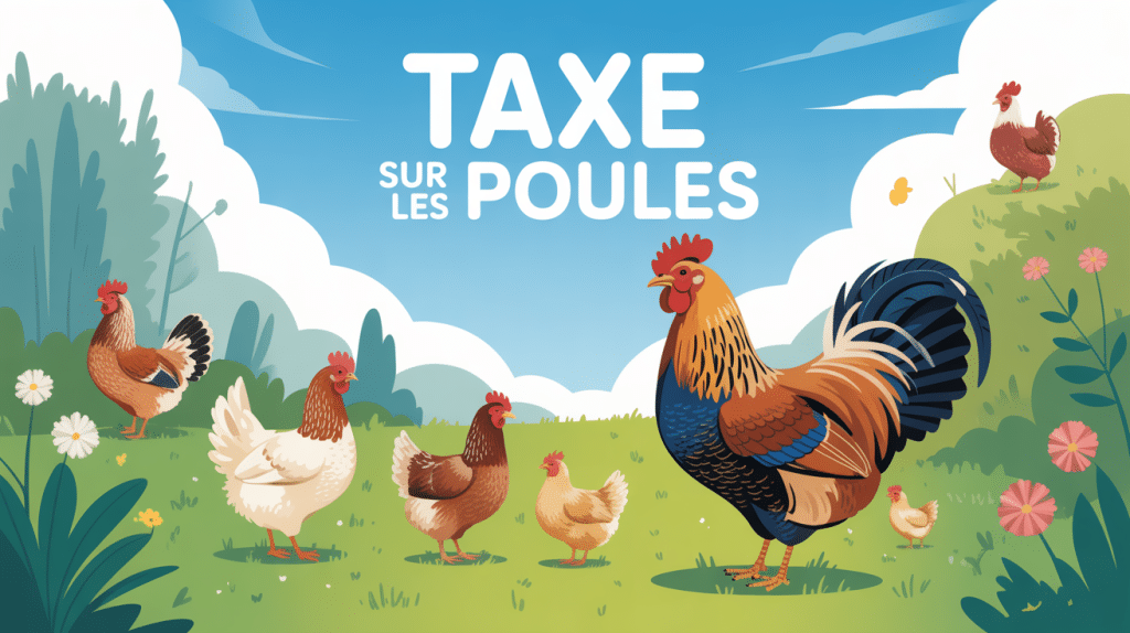 taxe sur les poules, image d’un poulailler familial paisible