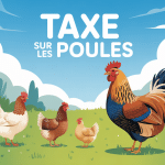 taxe sur les poules, image d’un poulailler familial paisible