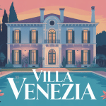 villa venezia illustration élégante canaux jardin