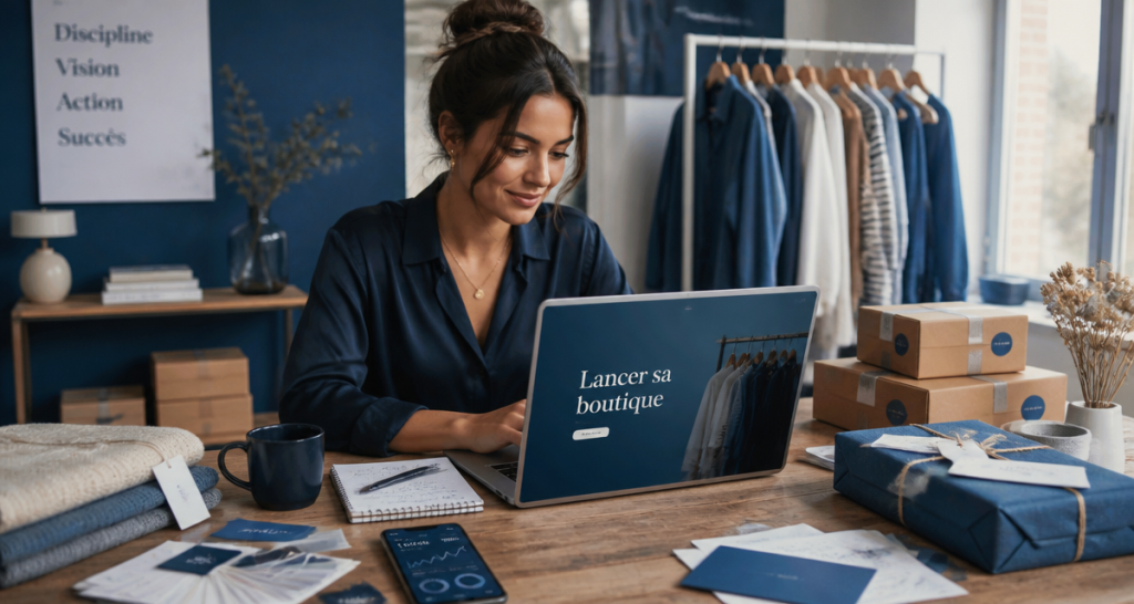 e commerce comment se lancer entrepreneuse ordinateur