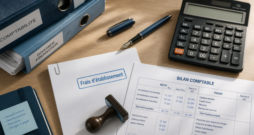 frais d établissement calcul dossier comptable