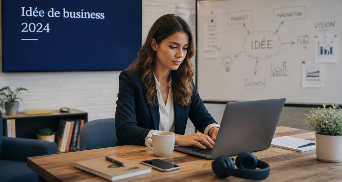 idee de business 2024 jeune femme coworking