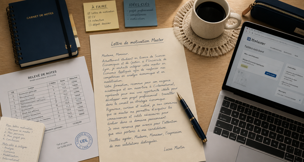 lettre de motivation master exemple sur bureau étudiant