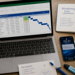 modèle rétroplanning excel sur bureau
