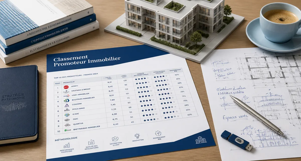 Classement promoteur immobilier sur bureau moderne