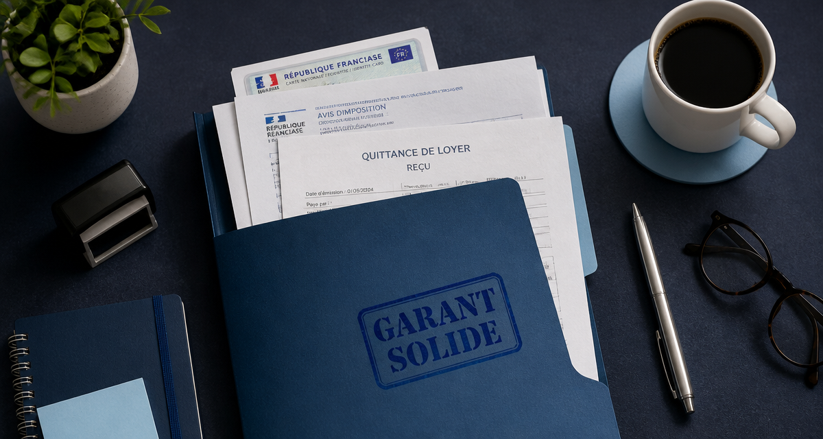 dossier pour location garant sur bureau organisé