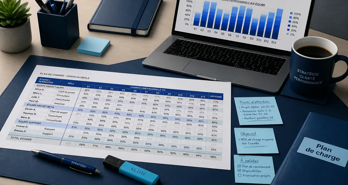 exemple plan de charge sur bureau manager