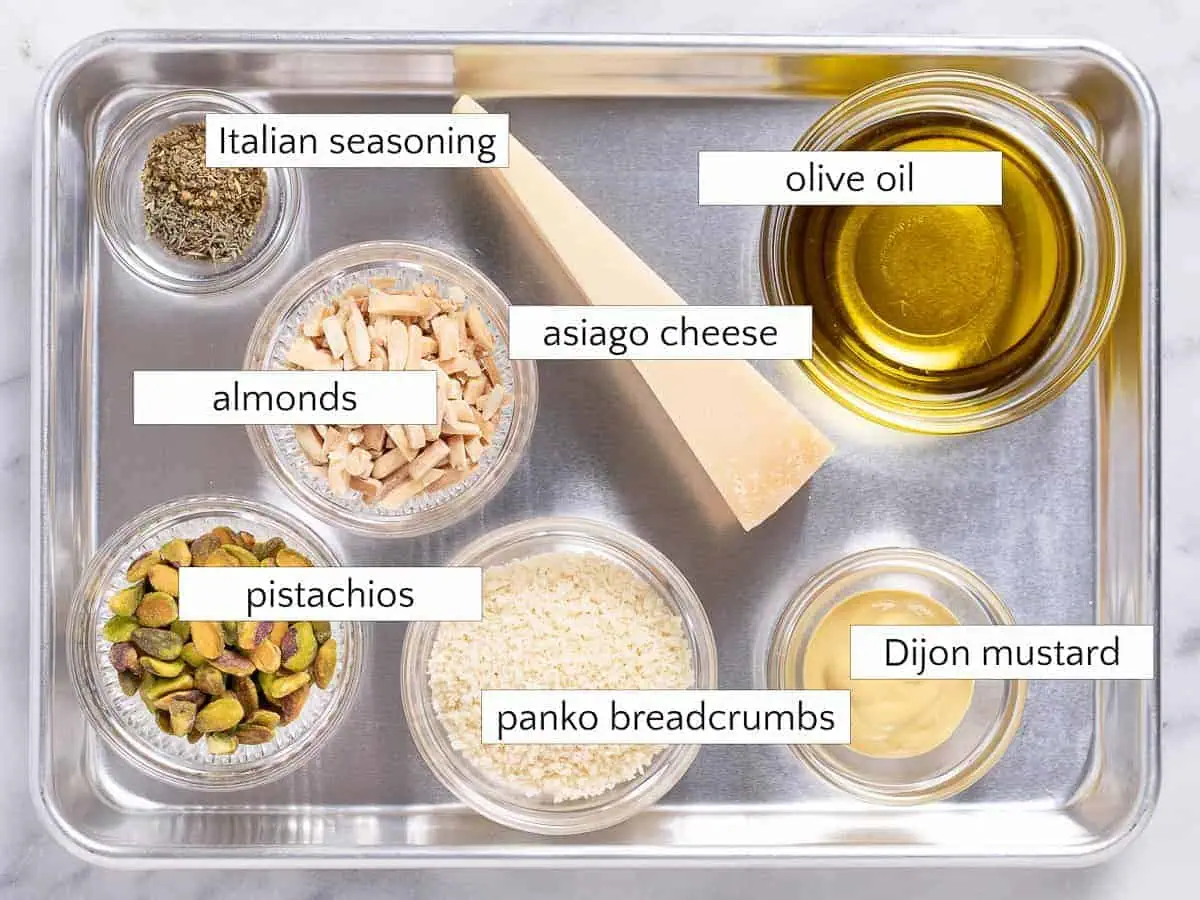 ingredients for almond crusted rockfish
