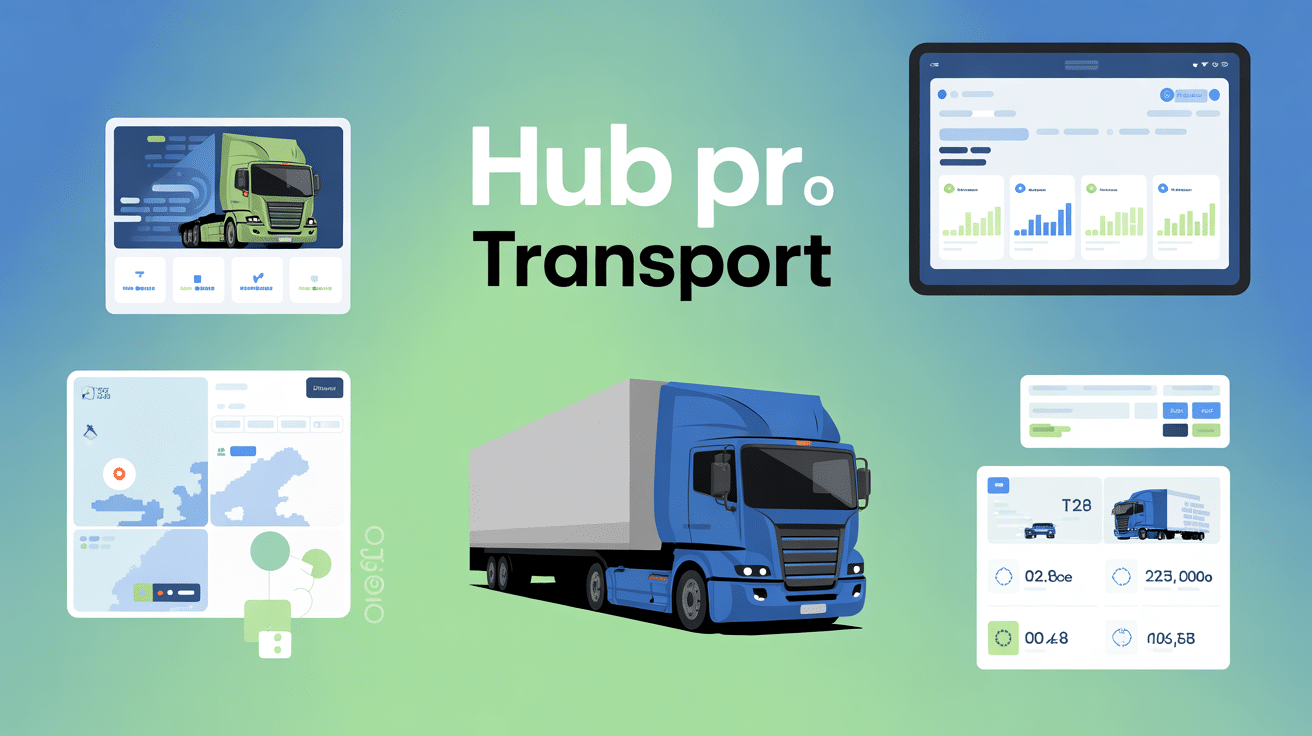 interface numerique hub pro transport plateforme moderne