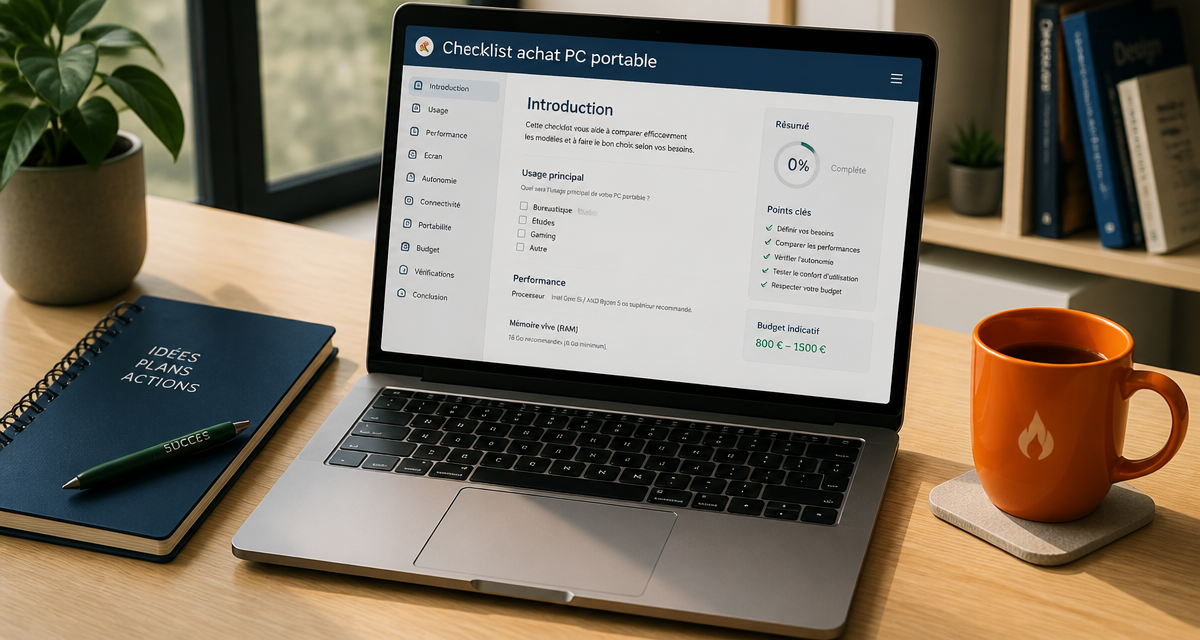 ordinateur portable pour travailler sur bureau moderne