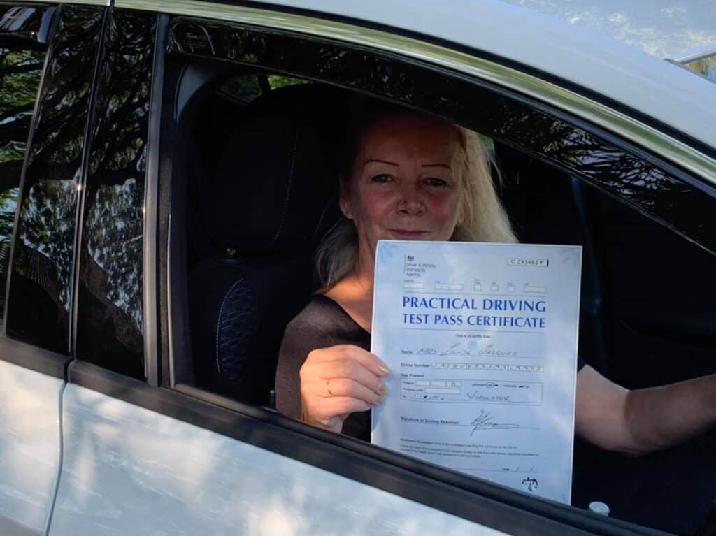 Loo passed her driving test after taking automatic driving lessons in Malvern.