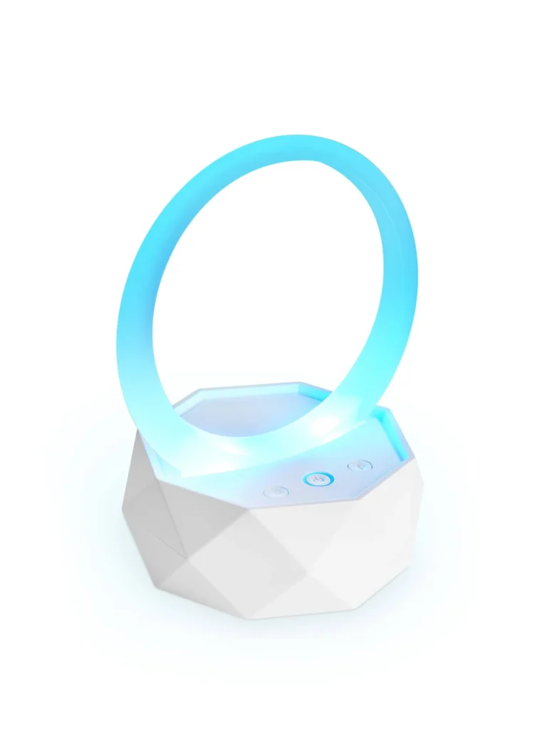 מגבר שמע דגם גלקסי עם תאורה רכה ועיצוב מודרני, מתאים לשימוש ביתי ומשרדי.