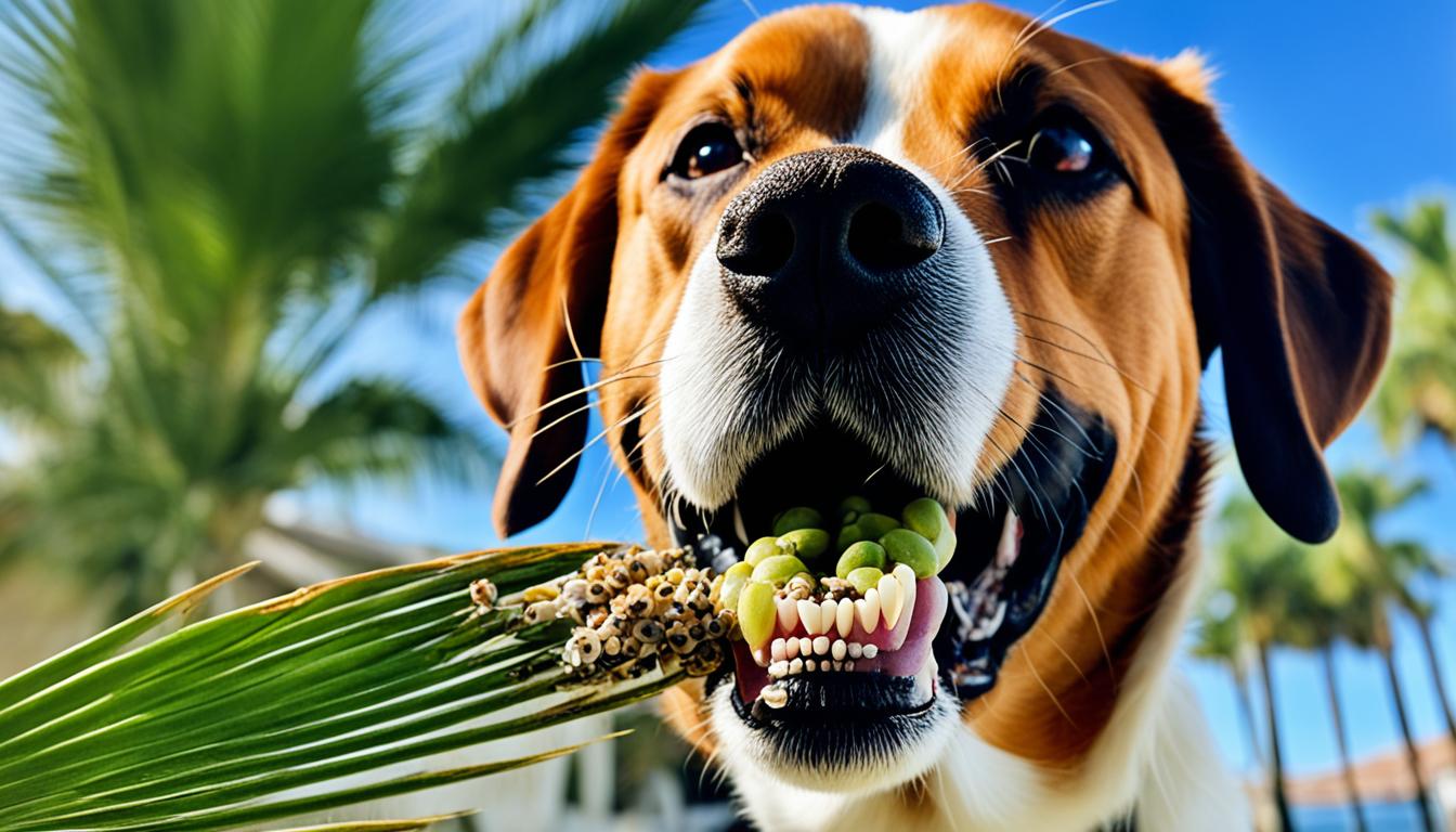 are palm tree seeds poisonous to dogs