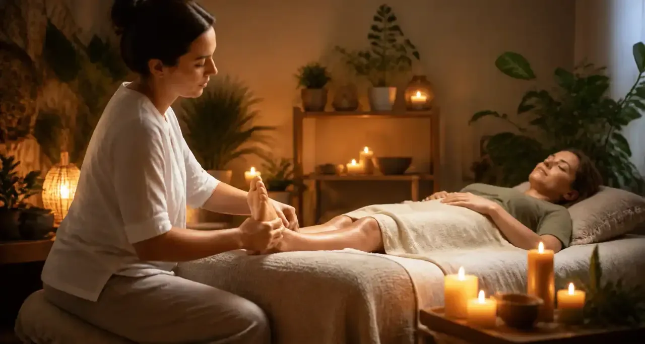 Séance de réflexologie, une approche de médecine douce et de soin naturel