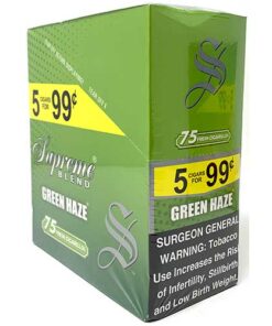 Supreme Cig 5/$1.49 Green Haze 15/5 Pk