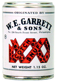 GARRETT SCOTCH SNUFF12CT WHITE