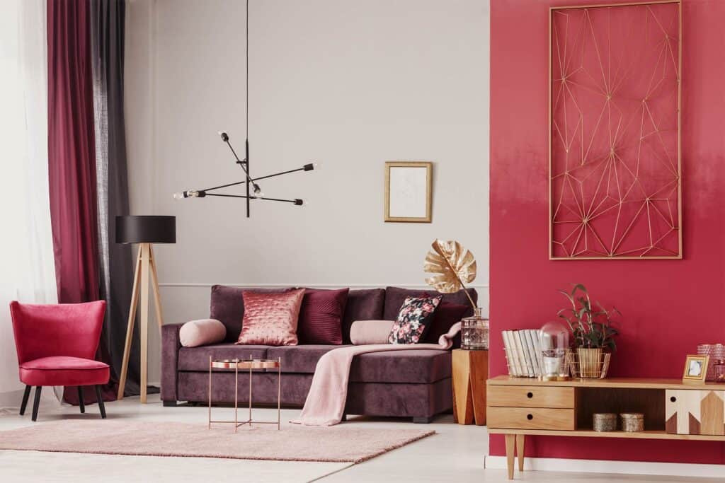modern home with multiple coloured walls after renovation