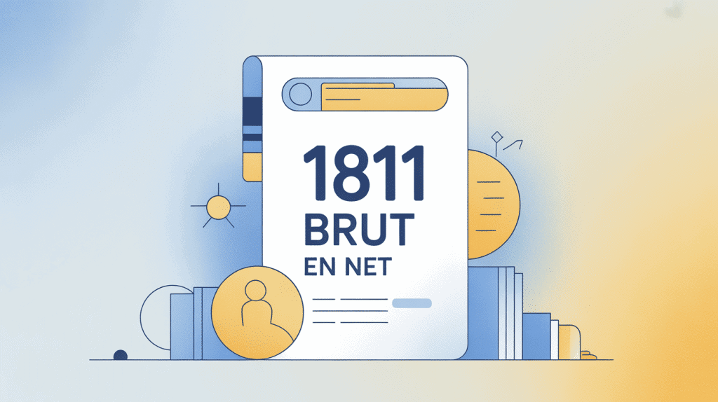 Illustration 1811 brut en net fiche de paie France