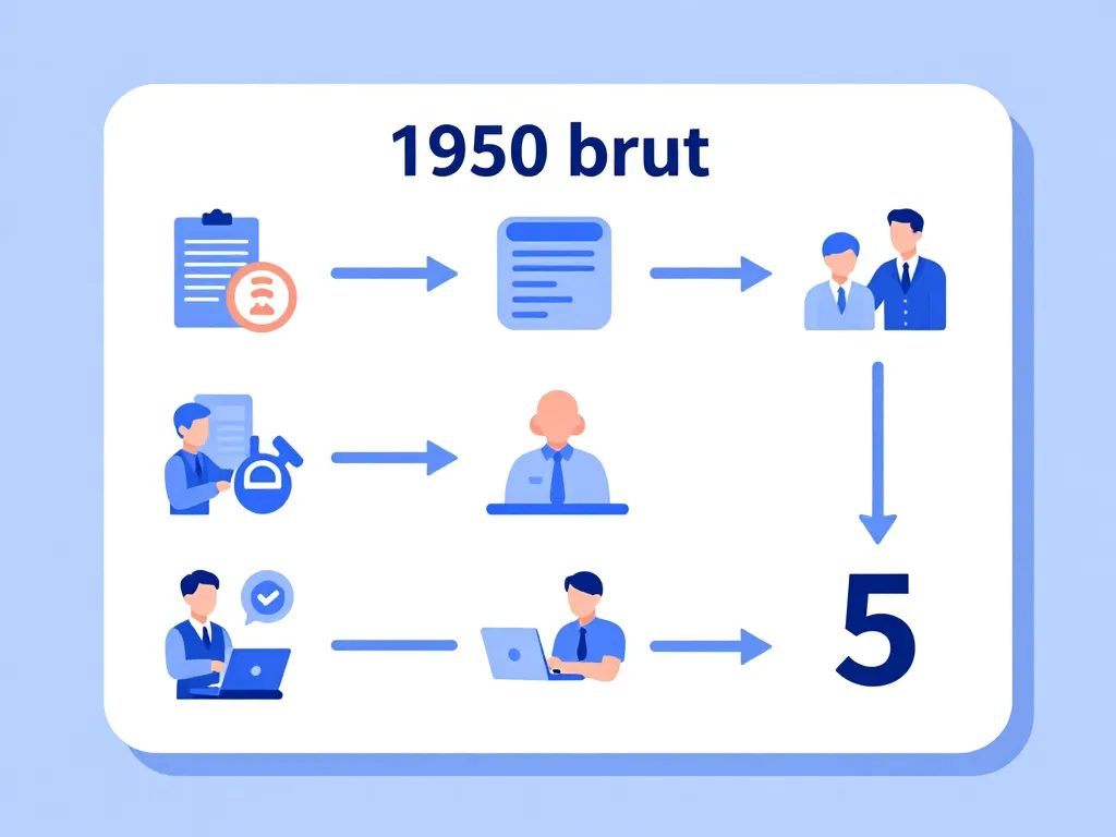 Diagramme concept transformation 1950 brut en net