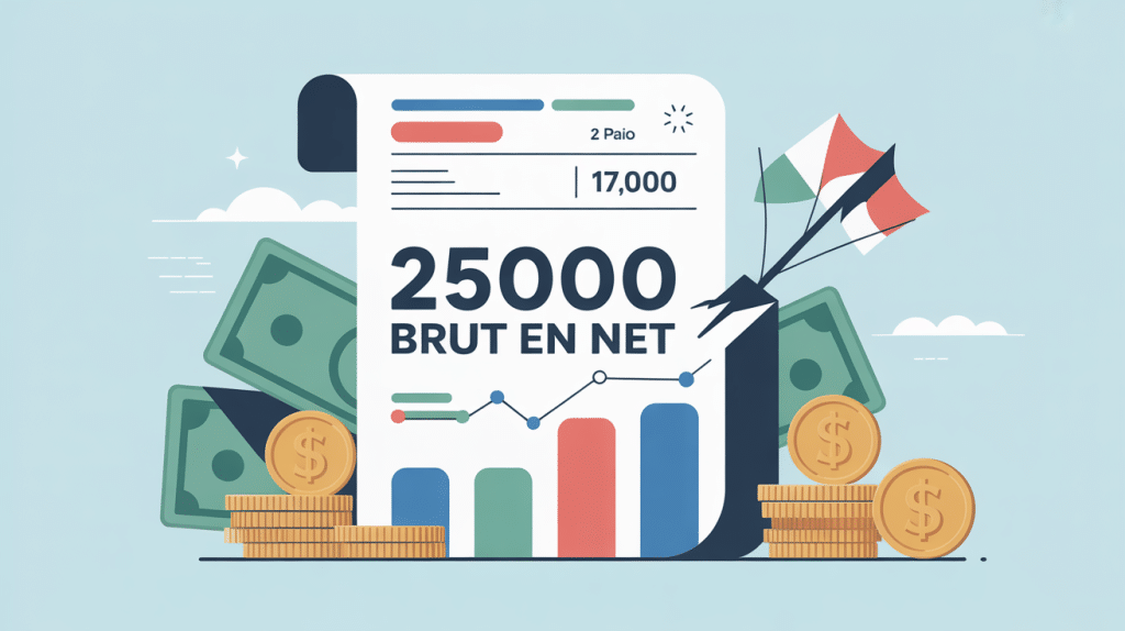 Illustration conversion 25000 brut en net France