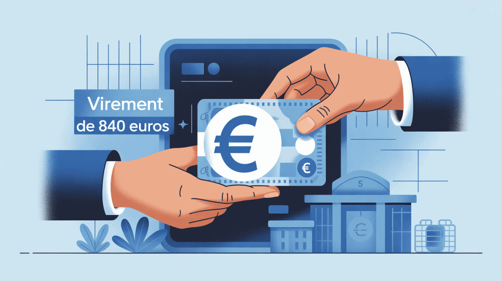illustration sécurisée virement 840 euros