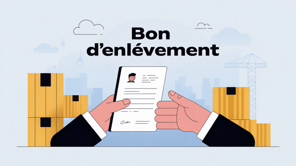 illustration vectorielle de bon d'enlèvement en logistique