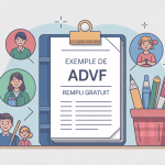 exemple de dp advf rempli gratuit dossier professionnel posé sur table
