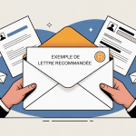 exemple lettre recommandée enveloppe stylisée illustration