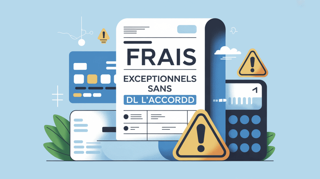 illustration frais exceptionnels sans mon accord carte relevé alerte
