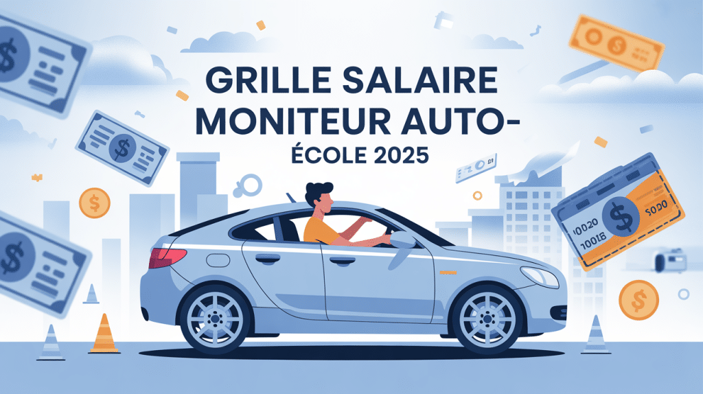 grille salaire moniteur auto-école 2024 visuel principal moderne
