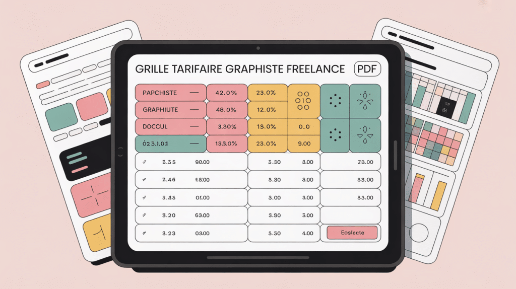 grille tarifs graphiste freelance pdf moderne