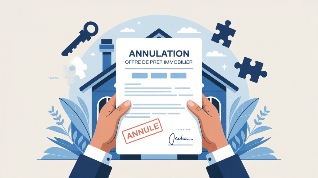 la banque peut elle annuler une offre de prêt signée illustration vectorielle annulation prêt immobilier