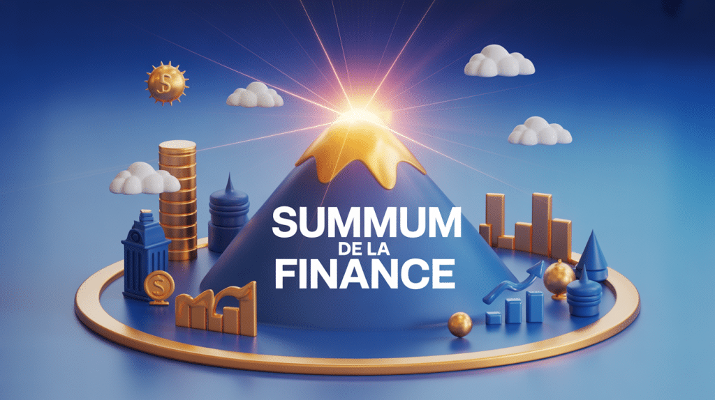 Sommet abstrait illustrant le summum de la finance