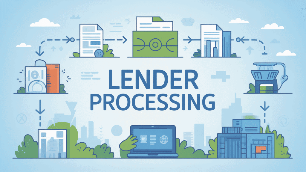 illustration lender processing étapes principales