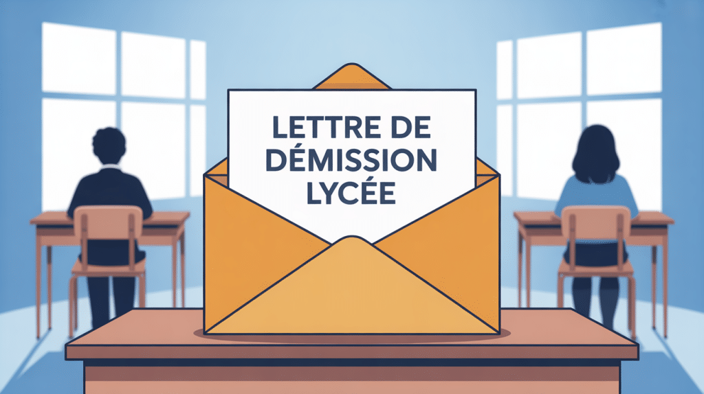 lettre de demission d'un lycée illustration enveloppe élève parent