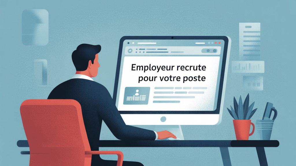 mon employeur recrute pour le poste que j'occupe illustration offre écran