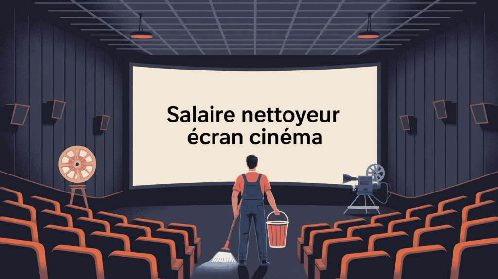 nettoyeur écran cinéma salaire illustration en salle