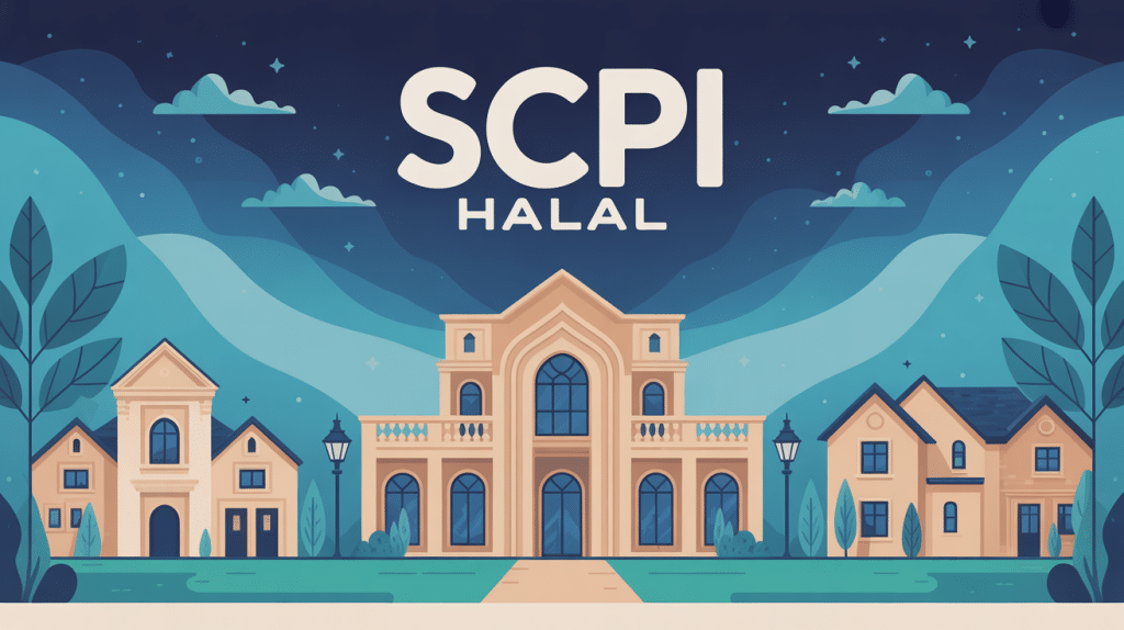 SCPI halal illustration immobilier France moderne