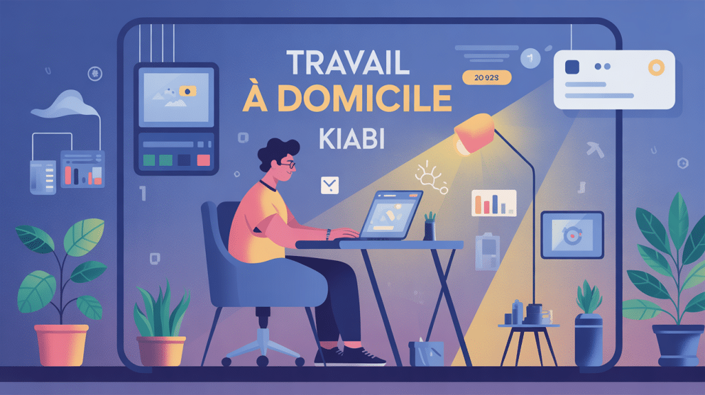 illustration travail à domicile travailler chez soi pour kiabi