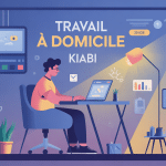 illustration travail à domicile travailler chez soi pour kiabi