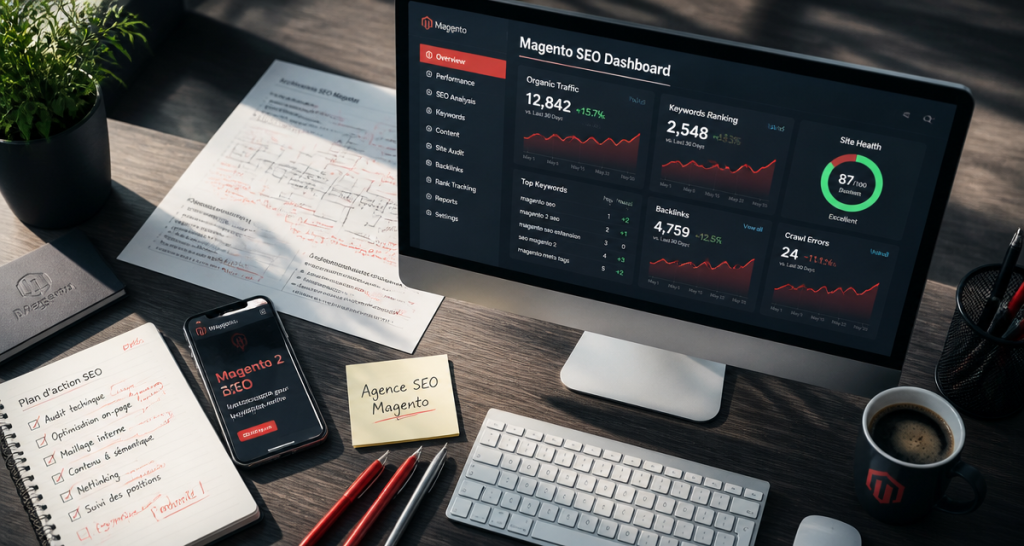agence seo magento tableau de bord