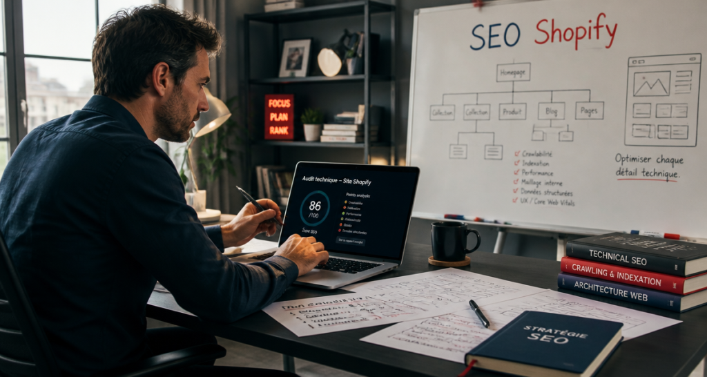 Agence SEO Shopify consultant audit technique