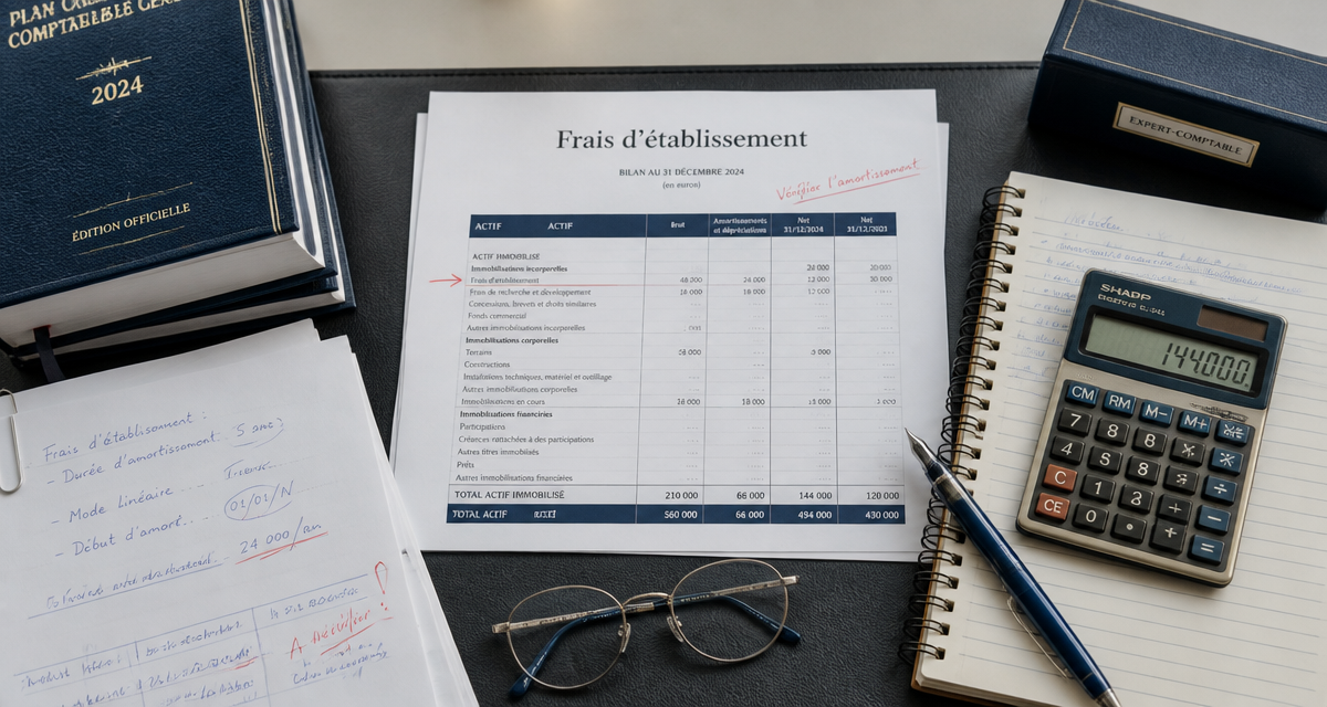 frais d établissement bilan documents comptables
