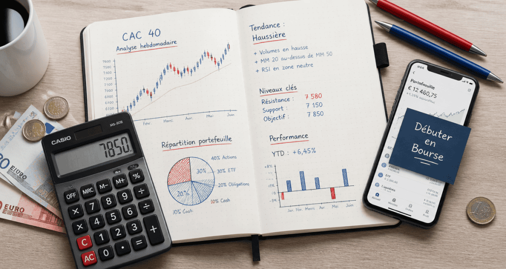 Investir en bourse petit budget carnet smartphone euros
